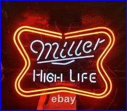 New Miller High Life Lite Beer 20x16 Neon Light Sign Lamp Bar Wall Decor Glass