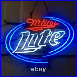 New Miller Lite Beer 17x14 Neon Light Sign Lamp Wall Decor Bar Party