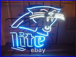 New Miller Lite Carolina Panthers Beer Neon Light Sign 20x16