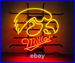 New Miller Lite Hawkeyes Beer Bar Neon Sign 19x15
