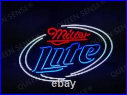 New Miller Lite Neon Light Sign 17x14 Beer Gift Lamp Bar Artwork Glass Poster