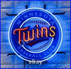 New Minnesota Twins Beer Artwork Neon Light Sign 17x17 HD Vivid Printing