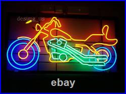 New Motorcycle Lamp Artwork Real Glass Light Handmade Beer Neon Sign 17x14