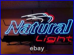 New Natural Light Wave Neon Light Lamp Sign 17x14 Beer Display Glass Bar Decor