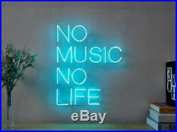 New No Music No Life Neon Light Sign Beer Bar Club decorationDisplay