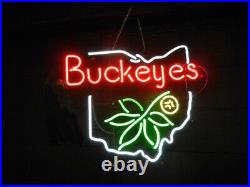 New Ohio State Neon Light Sign Lamp 17x14 Beer Cave Gift Real Glass Decor