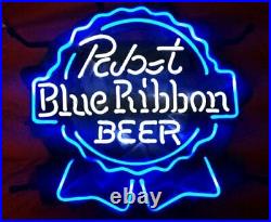 New Pabst Blue Ribbon Neon Light Lamp Sign 20x16 Beer Bar Glass Gift Artwork
