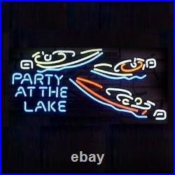New Party At The Lake Beer Neon Lamp Light Sign 24x20 Glass Wall