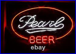 New Pearl Brewing Beer Neon Light Sign Lamp Bar Real Glass Wall Decor 17x14