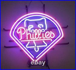 New Philadelphia Phillies Beer Man Cave Neon Light Sign 20x16 Real Glass