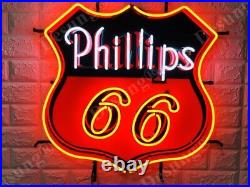 New Phillips 66 Lamp Beer Neon Light Sign 24x20 Gas Gasoline Lamp Artwork