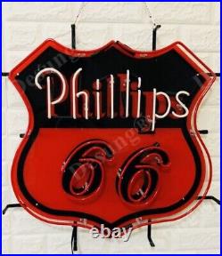 New Phillips 66 Lamp Beer Neon Light Sign 24x20 Gas Gasoline Lamp Artwork