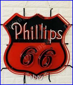 New Phillips 66 Lamp Beer Neon Light Sign 24x20 Gas Gasoline Lamp Artwork