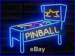 New Pinball Machine Game Room Beer Bar Real Neon Sign Light FAST FREE SHIP