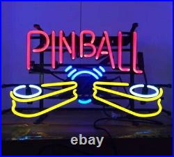 New Pinball Machine Video Game Room Neon Light Sign 20x16 Beer Gift Lamp Bar