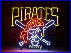 New Pittsburgh Pirates Lamp Neon Light Sign Beer Bar Real Wall Glass 17x14