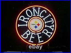 New Pittsburgh Steelers Iron City Beer 17x17 Neon Light Sign Artwork Lamp