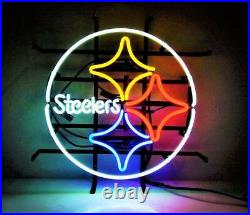 New Pittsburgh Steelers Neon Light Sign Bar Beer Pub Wall Decor Artwork 17x17