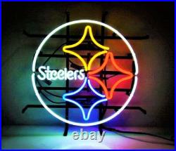 New Pittsburgh Steelers Neon Light Sign Bar Beer Pub Wall Decor Artwork17X17