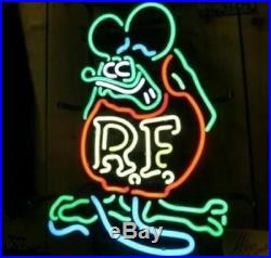 New Rare Green RAT FINK RETRO RF Logo Beer Bar Neon Sign 20