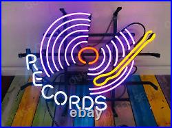 New Recording Records Studio Neon Light Sign 17x14 Gift Bar Real Glass Artwork