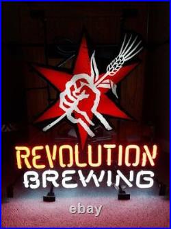 New Revolution Brewing Neon Light Sign Lamp 20x16 Beer Man Cave Bar Gift Glass