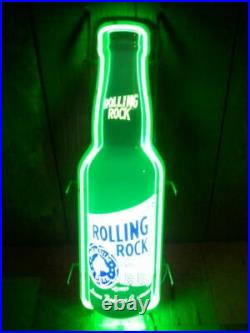New Rolling Rock Beer Bottle Bar Cub Party Man Cave Neon Light Sign 17x10