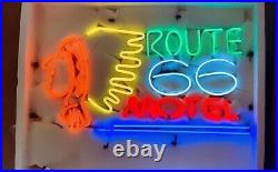 New Route 66 Motel Indian Neon Light Sign 20x16 Lamp Beer Bar Glass Decor Wall