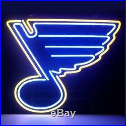 New ST LOUIS BLUES Beer Neon Light Sign 20x16