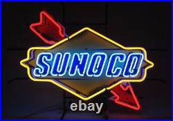 New SUNOCO RACING FUEL Gas Lamp Beer Neon Light Sign 24x20