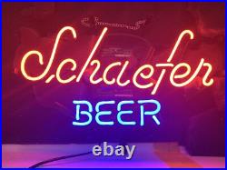 New Schaefer Beer Bar Decor Man Cave Neon Light Sign Wall Decor Hanging 20x16