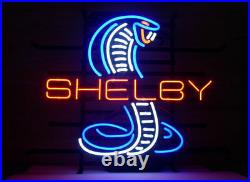 New Shelby Open Auto Dealer Neon Light Sign 17x14 Lamp Beer Bar