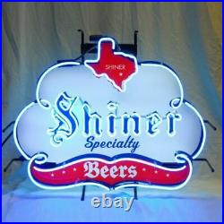 New Shiner Specialty Texas Lamp Beer Neon Light Sign 24x20 HD Vivid Printing