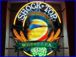 New Shock Top Wheat IPA Neon Light Sign 24x20 Beer Cave Gift Lamp