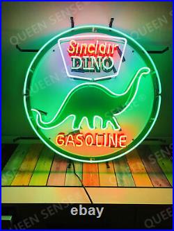 New Sinclair Dino Gasoline Neon Light Sign 24x20 Real Glass Bar Beer Man Cave
