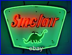 New Sinclair Dino Gasoline Neon Light Sign Beer Gift Bar Lamp 20x16