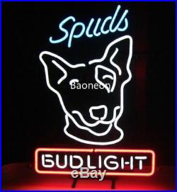 New Spuds Mackenzie Bud Light Neon Sign Beer Bar Pub Light Home Decor Art