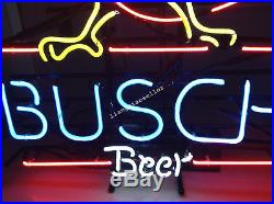 New St Louis Cardinals Busch Beer REAL GLASS NEON SIGN BAR PUB LIGHT Free Ship