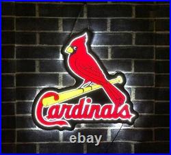 New St. Louis Cardinals LED 3D Neon Sign 16x16 Light Lamp Beer Bar Wall Decor