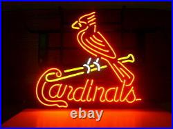 New St. Louis Cardinals Neon Light Sign 20x16 Beer Cave Gift Lamp Bar Glass