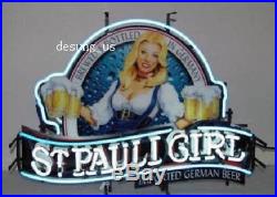 New St Pauli Girl Imported German Beer Bar Light Lamp Neon Sign 24x20