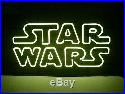 New Star Wars Yellow Neon Light Sign 17x12 Beer Gift Bar Real Glass Decor