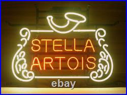 New Stella Artois Belgian Lager Neon Light Sign 17x14 Lamp Bar Beer Man Cave