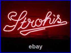 New Stroh's Beer 17 Neon Light Sign Lamp Bar Open Glass Wall Decor Display Club