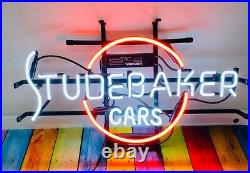 New Studebaker Cars Garage Neon Light Sign 20x16 Beer Lamp Bar Real Glass