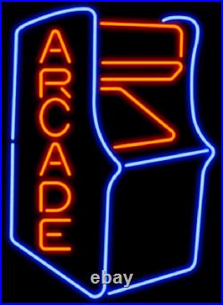 New Style Video Arcade Game Room Machine Neon Lamp Light Sign 17x14 Beer Glass