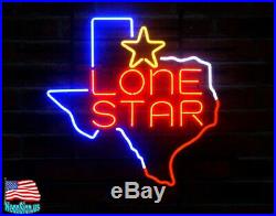 New Texas Lone Star Bar Beer Neon Light Sign 17''x14'' From USA