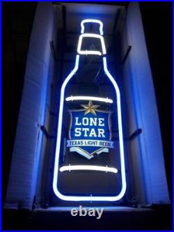 New Texas Lone Star Beer Bottle Bar Party Man Cave Neon Light Sign 17x10
