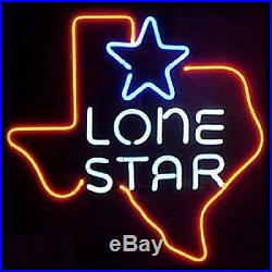 New Texas Lone Star Beer Neon Light Sign 20x16