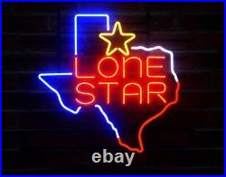 New Texas Lone Star Beer Neon Light Sign 20x16 Gift Lamp Party Show Open